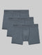 Second Skin Trunk 4" (3 Pack)::Turbulence Grey