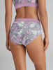Women's Second Skin High Rise Brief, Lace Waist::Pink Poppy Shells Lace Waist