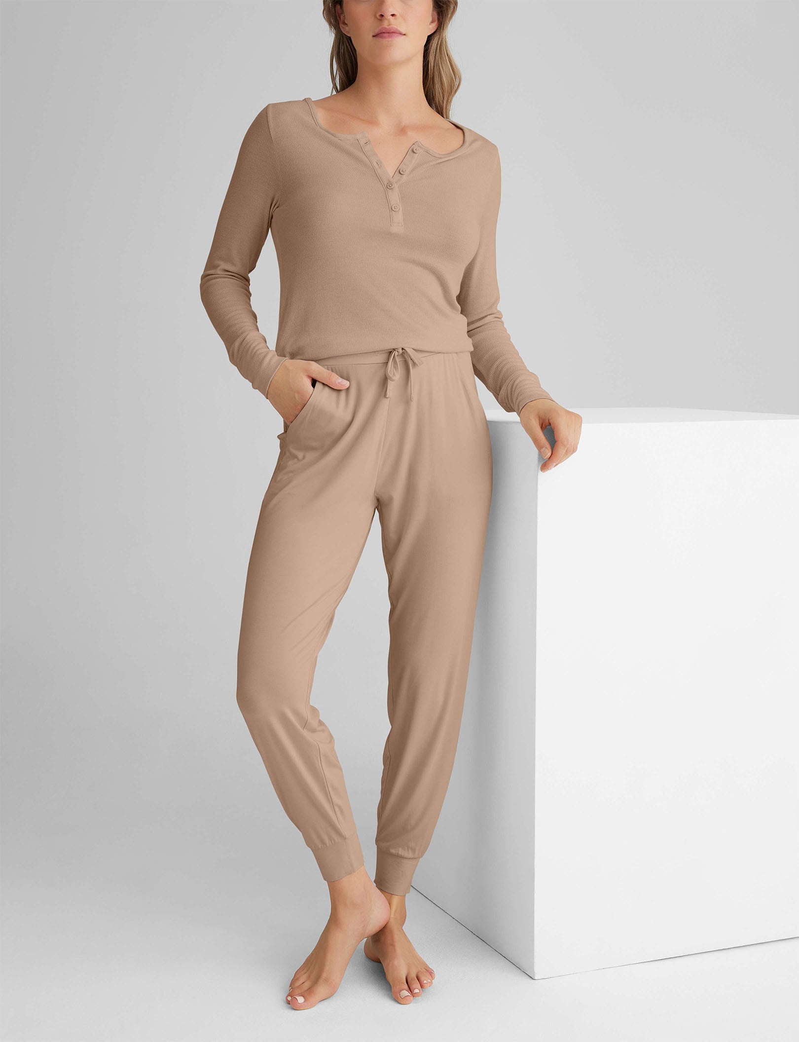 Women's Downtime Henley & Jogger Set