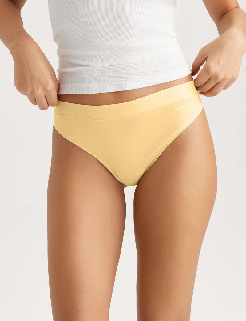 Women's Cool Cotton Thong::Golden Haze
