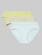 Women's Cool Cotton Brief (3-Pack)::Luminary Yellow/Beach Balls/Saltwater Slide