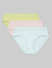 Women's Cool Cotton Brief (3-Pack)::Luminary Yellow/Rosewater/Saltwater Slide