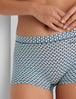 Women's Cool Cotton Boyshort::Dress Blues Modern Wave