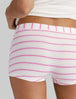Women's Cool Cotton Boyshort::Light Lilac Mirror Stripe