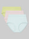 Women's Cool Cotton High Rise Brief (3-Pack)::Luminary Yellow/Rosewater/Saltwater Slide