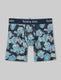 Second Skin Mid-Length Boxer Brief 6"::Blue Poppy Shells::Swatch