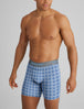 Second Skin Mid-Length Boxer Brief 6"::Ebb and Flow Shifting Plaid