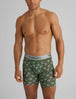 Second Skin Mid-Length Boxer Brief 6"::Bronze Green Golf Tee Time