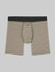 Second Skin Mid-Length Boxer Brief 6"::Bronze Green Balanced Stripe::Swatch