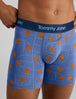 Second Skin Mid-Length Boxer Brief 6"::Ebb and Flow Court Side