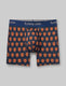 Second Skin Mid-Length Boxer Brief 6"::Dress Blues Slam Dunk::Swatch