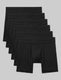 Second Skin Mid-Length Boxer Brief 6" (6-Pack)::Black