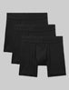 Second Skin Mid-Length Boxer Brief 6" (3-Pack)::Black