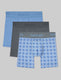 Second Skin Mid-Length Boxer Brief 6" (3-Pack)::Della Robbia/Turbulence/Shifting Plaid