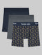 Second Skin Mid-Length Boxer Brief 6" (3-Pack)::Dress Blues/Turbulence/Pickleball