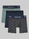 Second Skin Mid-Length Boxer Brief 6" (3-Pack)::Multi Stripe/Dress Blues/Pickleball
