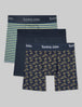 Second Skin Mid-Length Boxer Brief 6" (3-Pack)::Multi Stripe/Dress Blues/Pickleball