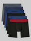 Second Skin Mid-Length Boxer Brief 6" (6-Pack)::Turbulence/Blue/Quartz/Black/Blue WB/Red WB