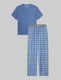 Second Skin Sleep Pocket Tee & Pant Set::Ebb and Flow/Plaid