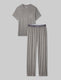 Second Skin Sleep Pocket Tee & Pant Set::Medium Heather Grey