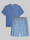 Second Skin Sleep Pocket Tee & Short Set::Ebb and Flow/Plaid