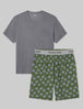 Second Skin Sleep Pocket Tee & Short Set::Turbulence/Tee Time