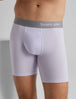 Cool Cotton Mid-Length Boxer Brief 6"::Purple Heather
