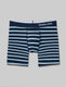 Cool Cotton Mid-Length Boxer Brief 6"::Dress Blues Seaside Stripe::Swatch