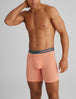 Cool Cotton Mid-Length Boxer Brief 6"::Flamingo Stacked Stripe