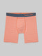 Cool Cotton Mid-Length Boxer Brief 6"::Flamingo Stacked Stripe::Swatch