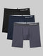 Cool Cotton Mid-Length Boxer Brief 6" (3-Pack)::Navy/Iron Grey/Black