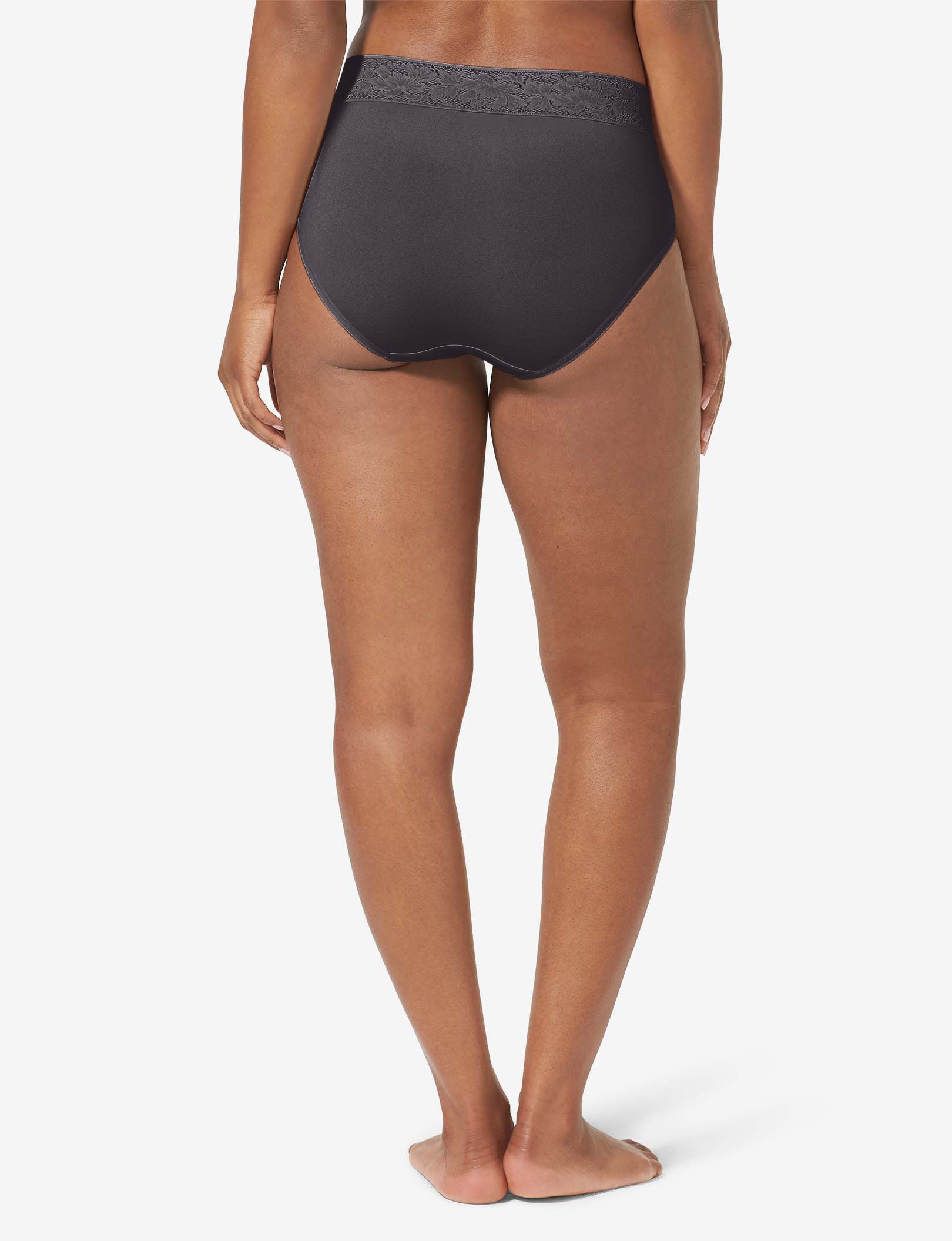 Women's Second Skin High Rise Brief, Lace Waist
