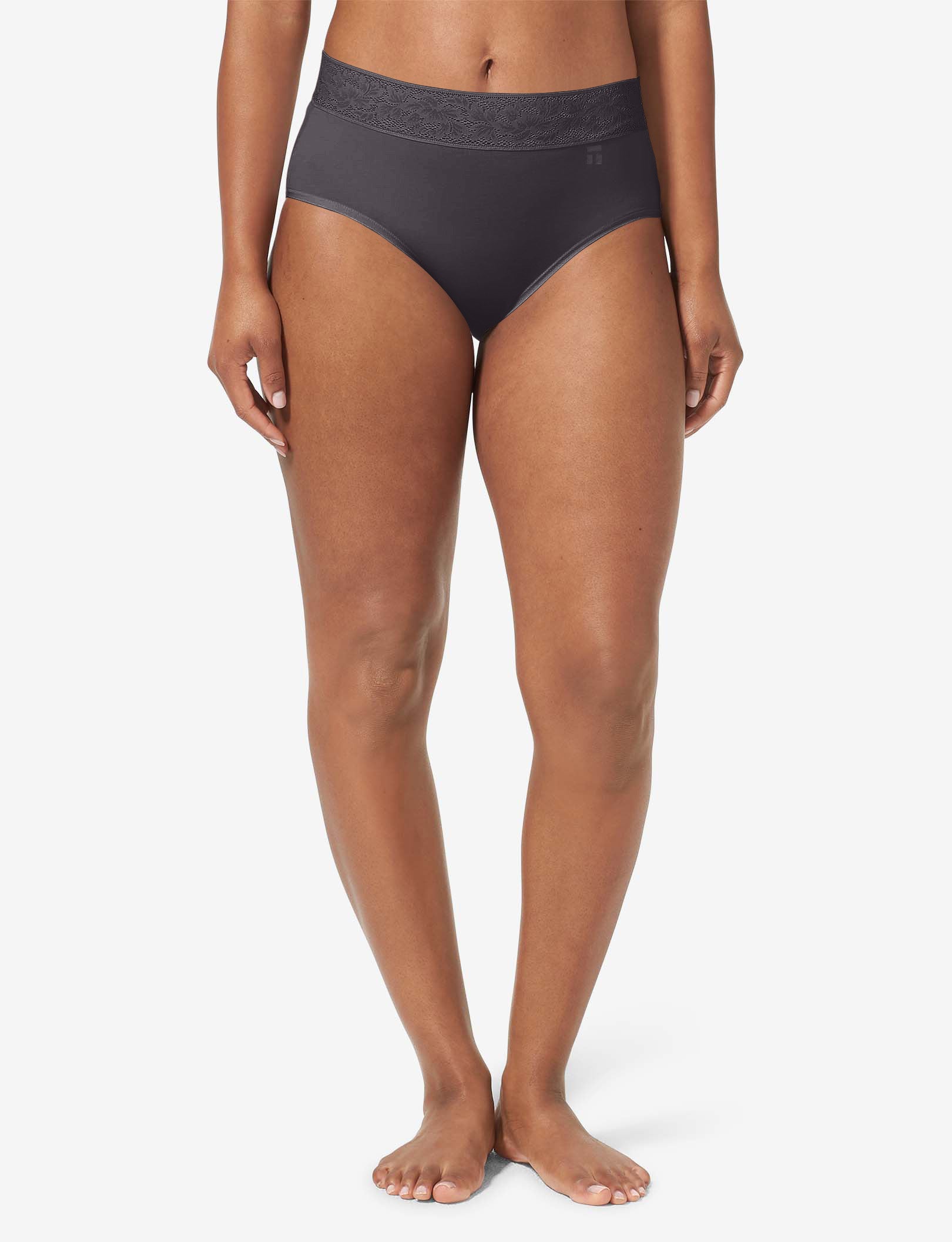 Women's Second Skin High Rise Brief, Lace Waist