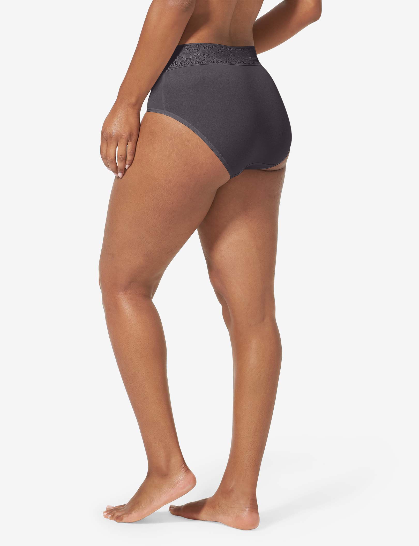Women's Second Skin High Rise Brief, Lace Waist