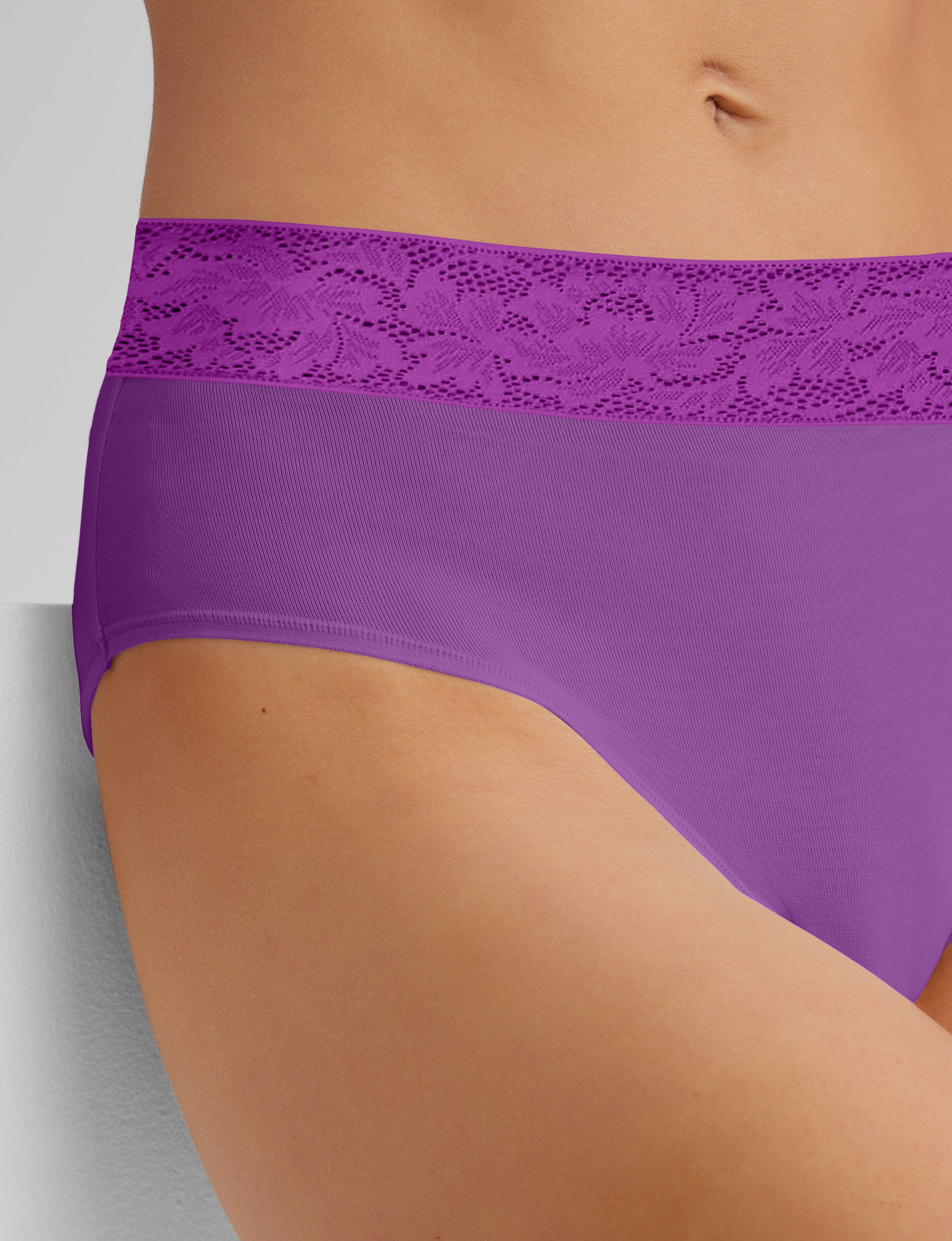 Women's Second Skin High Rise Brief, Lace Waist