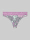 Women's Second Skin Thong, Lace Waist::Pink Poppy Shells Lace Waist::Swatch