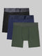 Apollo Mid-Length Boxer Brief 6" (3-Pack)::Black/Navy Blazer/Dark Olive