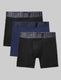 Apollo Mid-Length Boxer Brief 6" (3-Pack)::Black/Navy Blazer