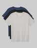 Second Skin Crew Neck Tee (3-Pack)::Dress Blues/Black/Heather Grey