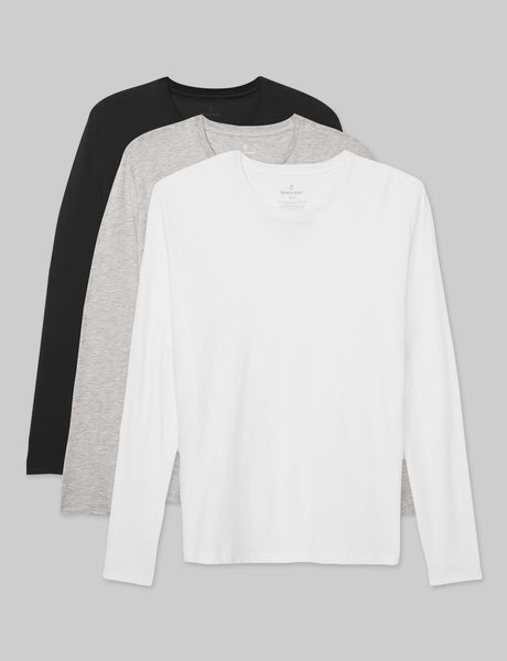 h*h様 SECOND SKINL/ST-SHIRT.13ABSTRACT GR Second Skin Long Sleeve Tee (3-Pack) – Tommy John