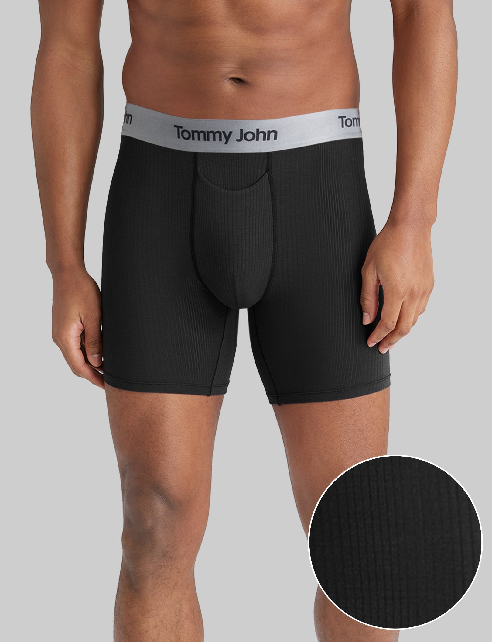 Second Skin Luxe Rib Mid-Length Boxer Brief 6"