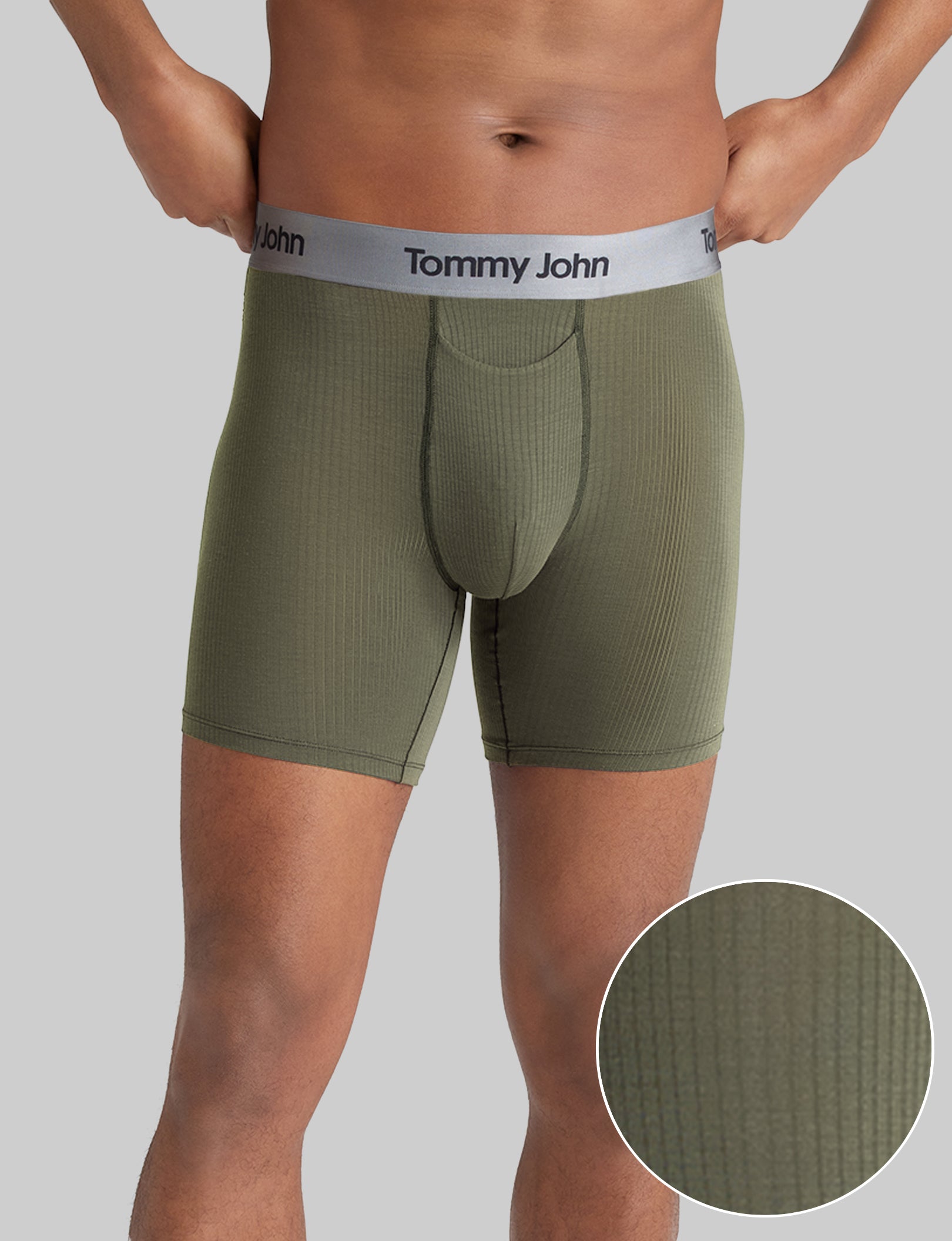 Second Skin Luxe Rib Mid-Length Boxer Brief 6"