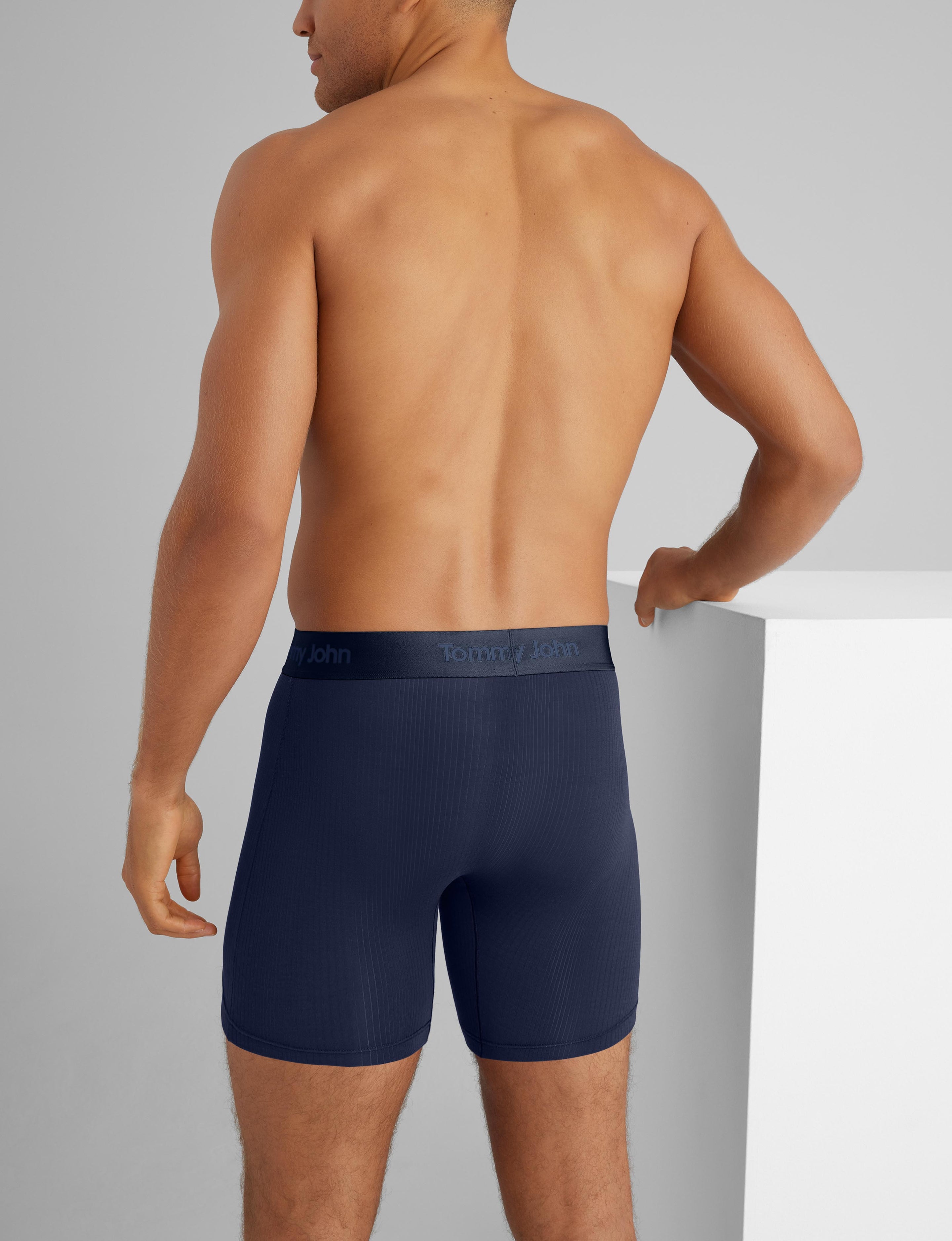 Second Skin Luxe Rib Mid-Length Boxer Brief 6" (3-Pack)