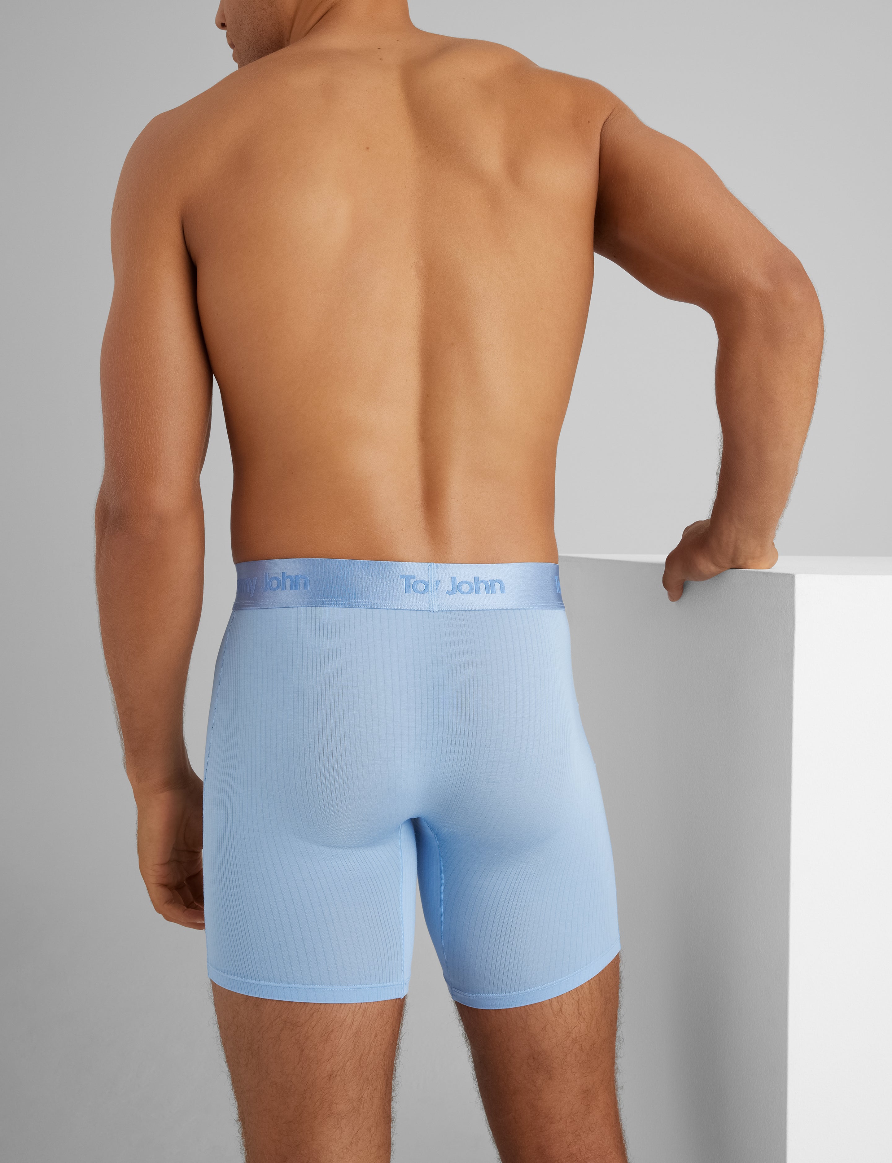 Second Skin Luxe Rib Mid-Length Boxer Brief 6" (3-Pack)