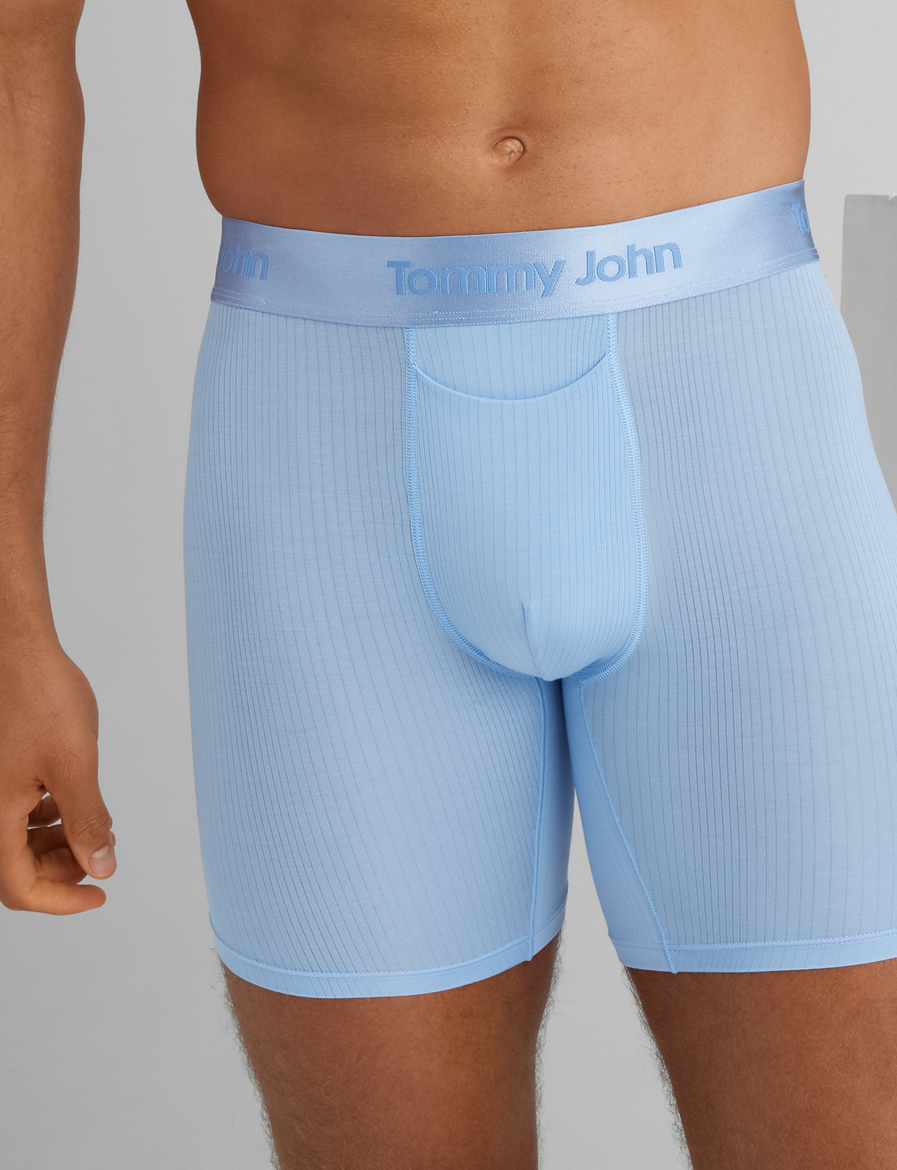 Second Skin Luxe Rib Mid-Length Boxer Brief 6" (6-Pack)