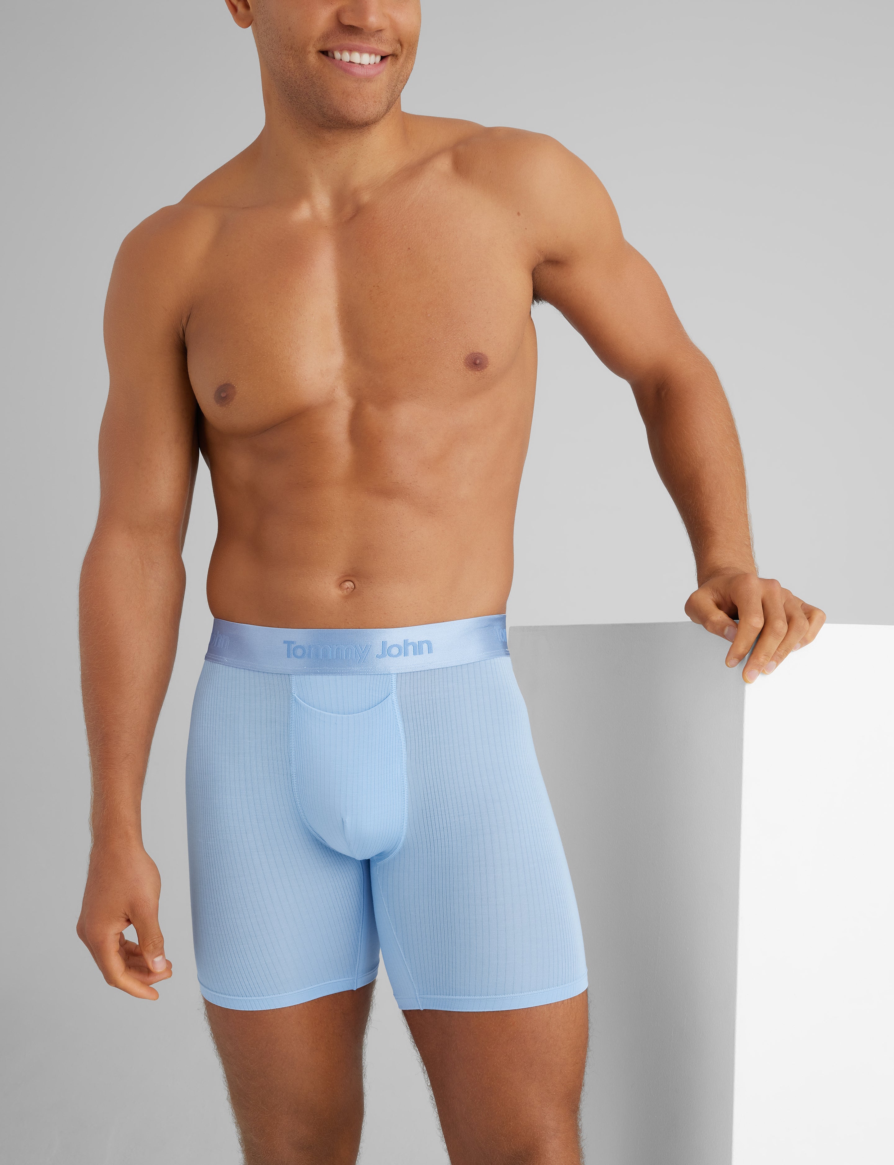 Second Skin Luxe Rib Mid-Length Boxer Brief 6"