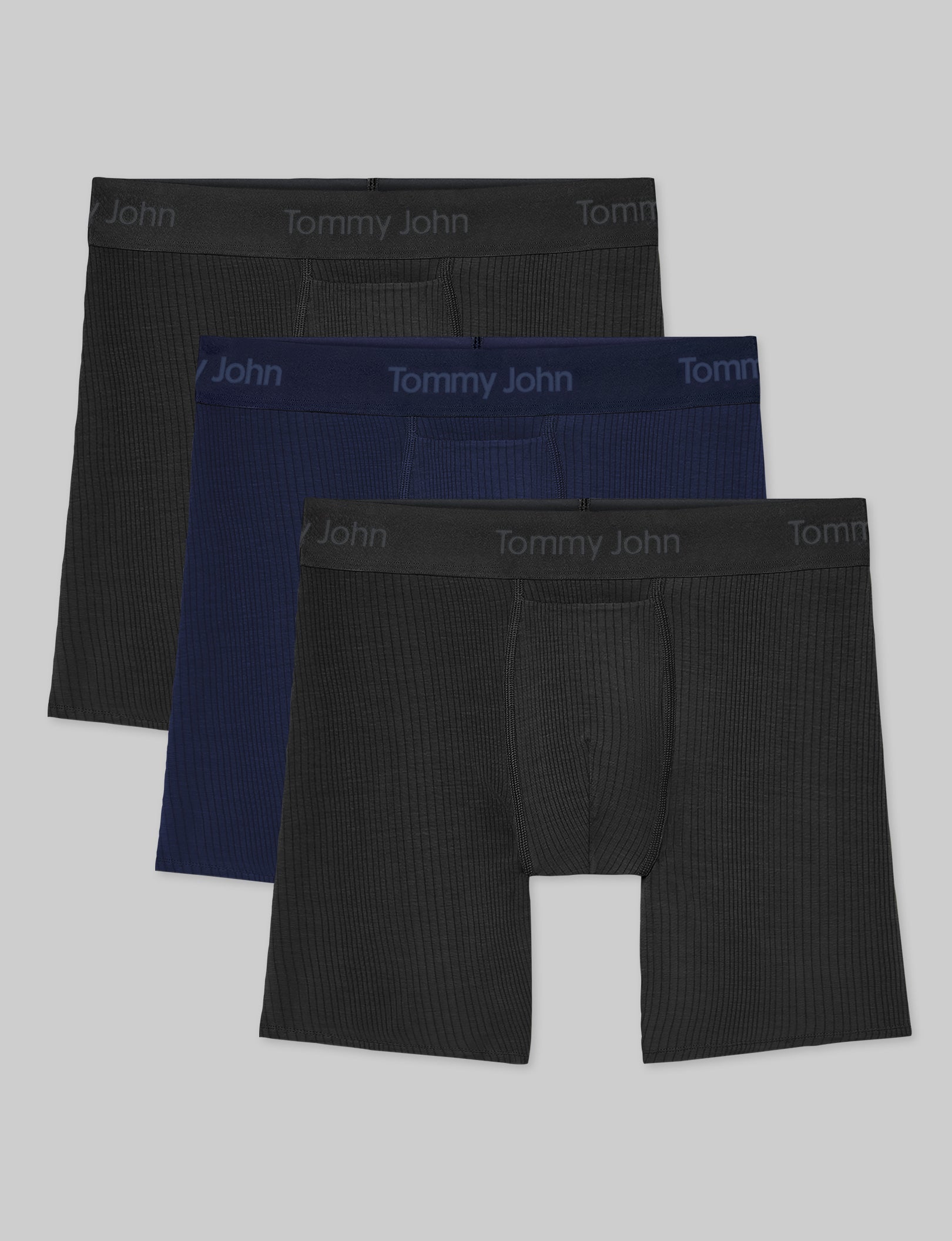 Second Skin Luxe Rib Mid-Length Boxer Brief 6" (3-Pack)