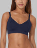 Comfort Smoothing Triangle Bralette::Baritone Blue