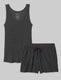 Women's Downtime Tank & Short Set::Charcoal Heather