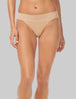 Women's Cool Cotton Thong, Lace Waist::Maple Sugar Lace Waist